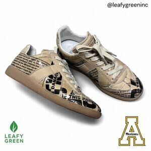 Maison Margiela GAT Newspaper Full Grain Calfskin Shoes MM6 EU 35 Womens US 5